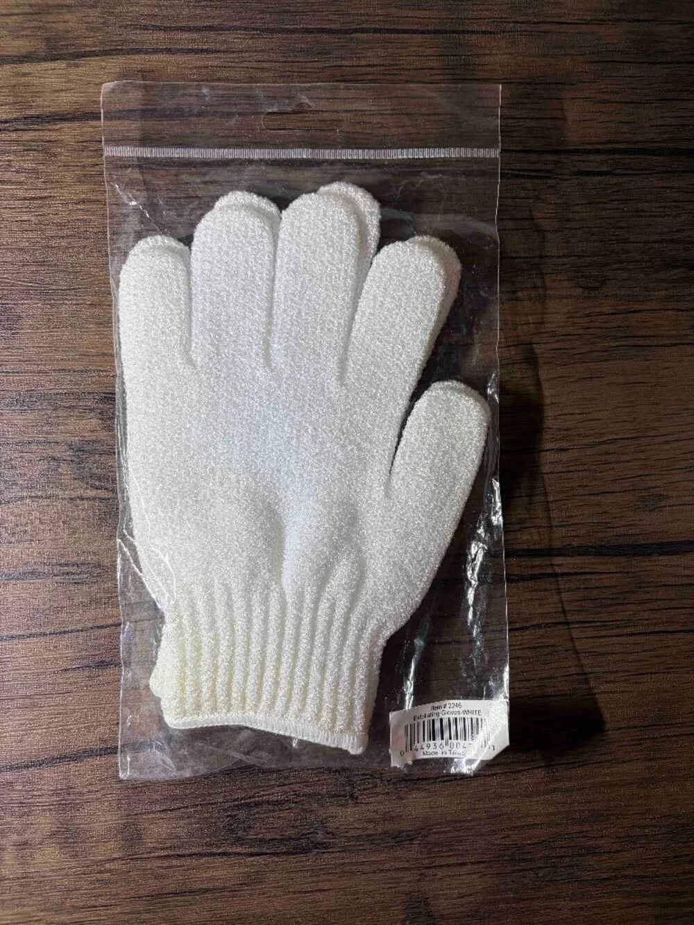 Exfoliating Bath Gloves & Bath Sponge White
